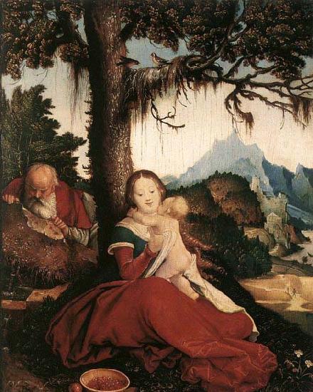 BALDUNG GRIEN, Hans Rest on the Flight to Egypt oil painting image